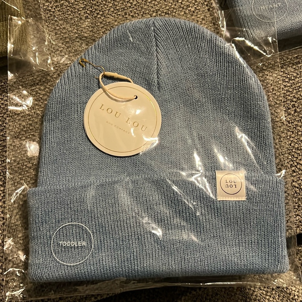 Lou Lou and Company Steel Blue beanie hat steel blue toddler